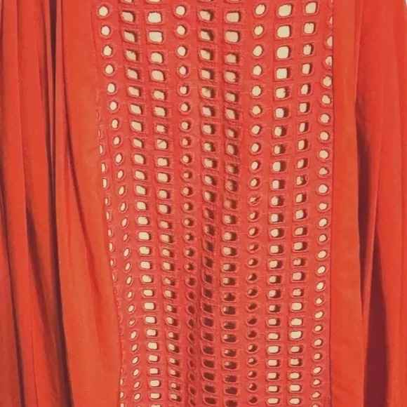 Anthropologie | Vessel by Timo Weiland Neria Dress Size 2 Red/Orange Eyelet - Picture 4 of 8